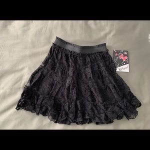 Brand new tags D-signed Disney black ruffle skirt